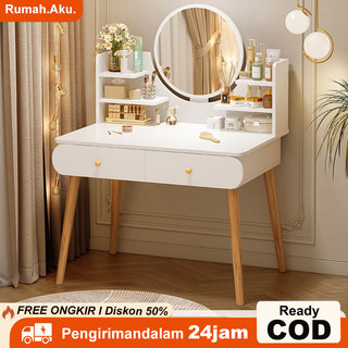 Meja Rias Led Rias Meja Rias Minimalis Meja Rias Minimalis estetik + Kursi Meja Kamar Tidur