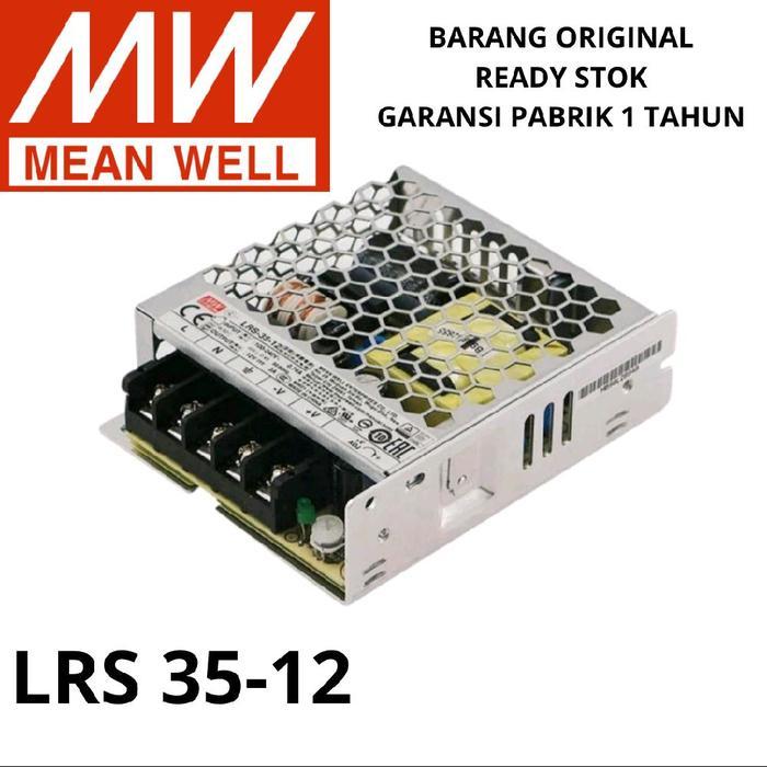 MeanWell Mean Well LRS 35-12 12V 12Volt 3Ah 3 Ampere อะแดปเตอร์รายการเดิม