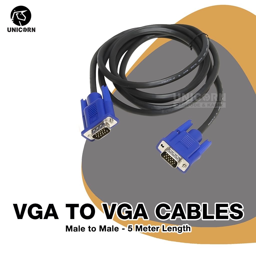 Universal VGA Male to VGA Male D-Sub Cable - 5M 5 เมตร