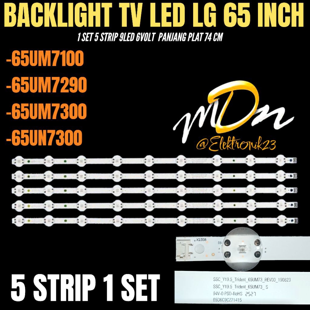 LG 65 INCH LED TV BACKLIGHT 65UM7100- 65UM7290- 65UM7300-65UN7300 LG 65 INCH LED TV BACKLIGHT