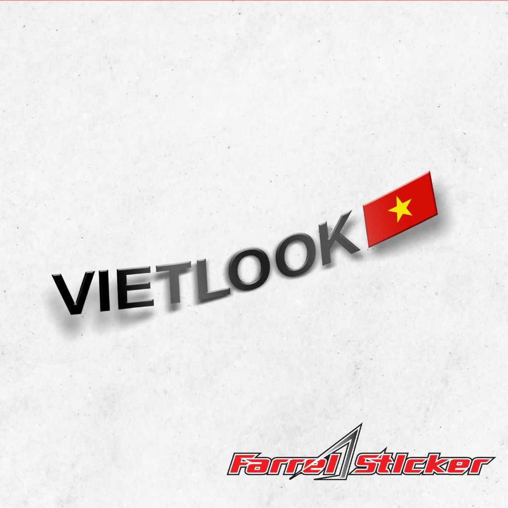 Vietlook Sticker Vietnam UV DTF Sticker 8 cm