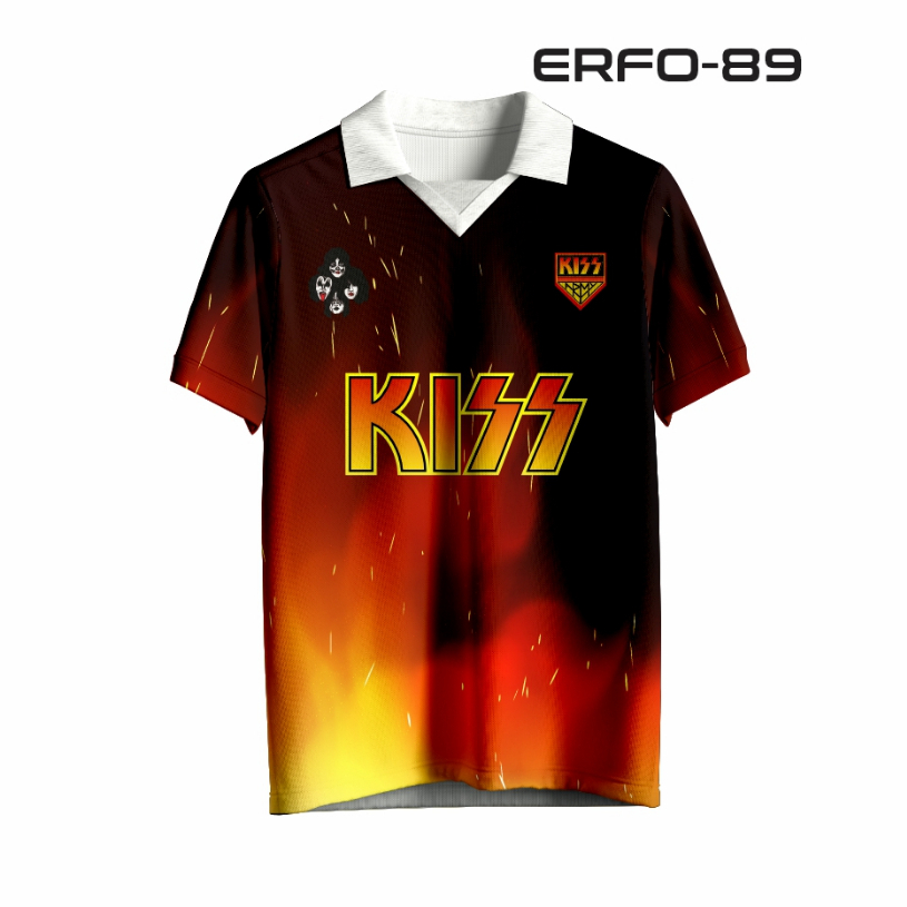 KISS Fire Inferno เสื้อพิมพ์ลายเต็ม | เสื้อวง Legend Character Rock - ERFO.ID-89