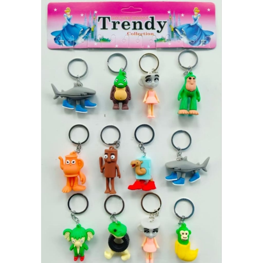 พวงกุญแจยาง TUNG TUNG SAHUR 12 ชิ้น