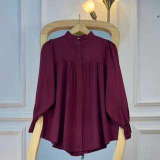 ALYSSA BLOUSE KEMEJA WANITA RAYON TWILL ATASAN MODEL TERBARU - BLOUSE WANITA ATASAN WANITA TERBARU