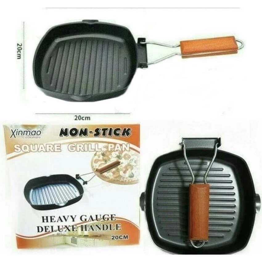 SQUARE GRILL PAN TEPLON FOLDING NON-STICK GRILL PAN