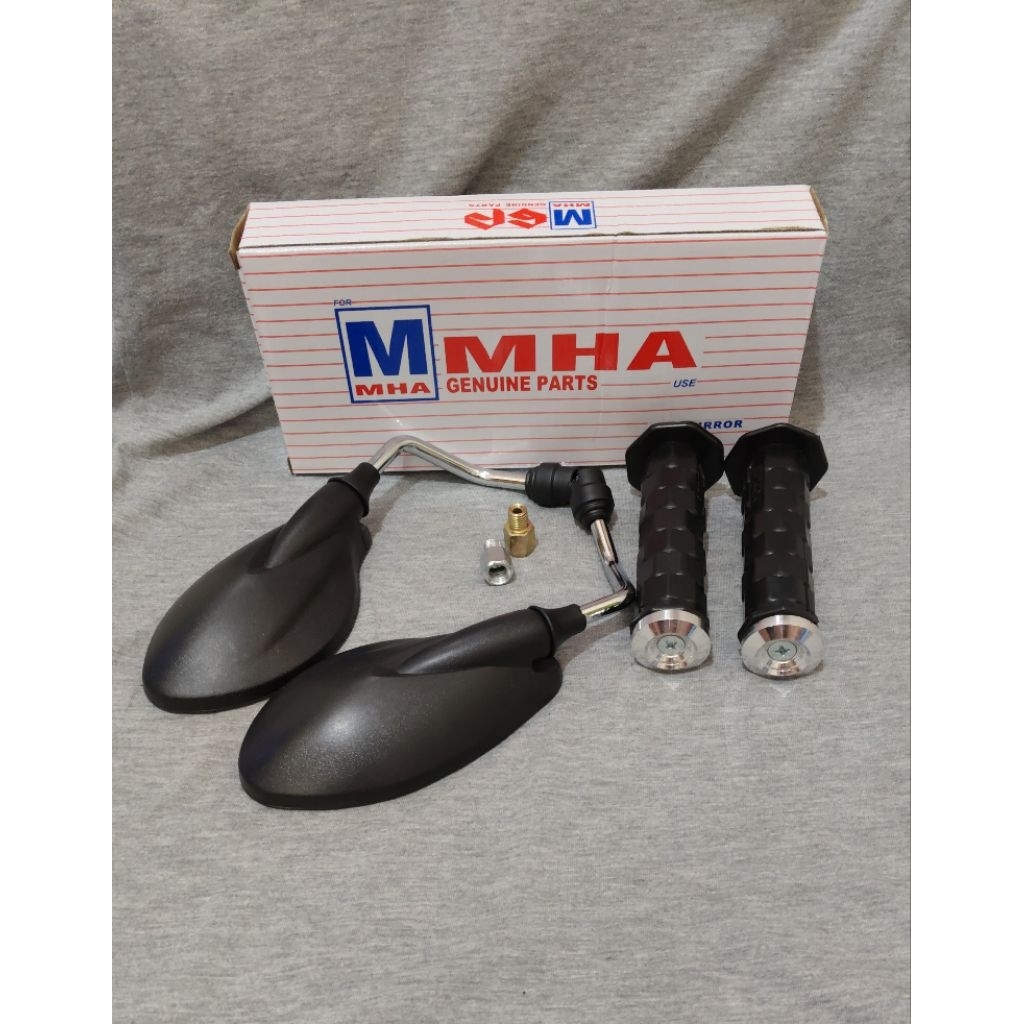 COMBO SPION X1 CROM PLUS HANDGRIP BOX + FLAT STRAIGHT PNP เท่านั้น UNIVERSAL H0NDA-Y4MAHA BEAT VARIO
