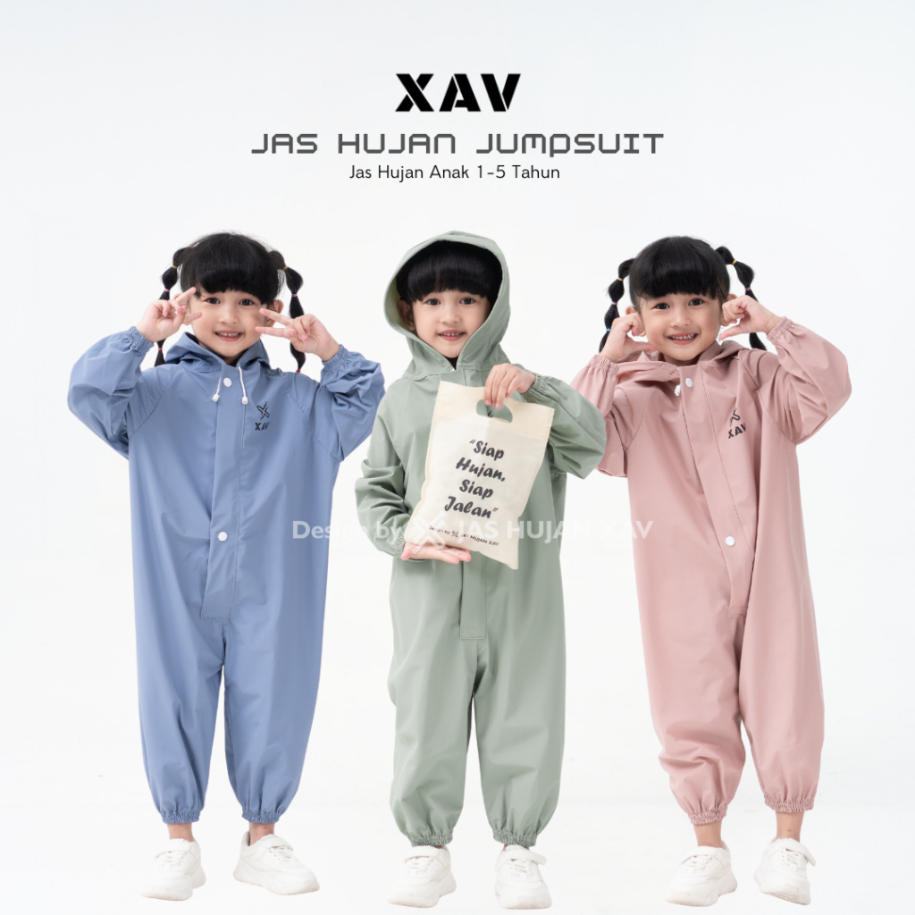 เสื้อกันฝนเด็ก Jumpsuit Aesthetic น่ารักหนาคุณภาพ By XAV