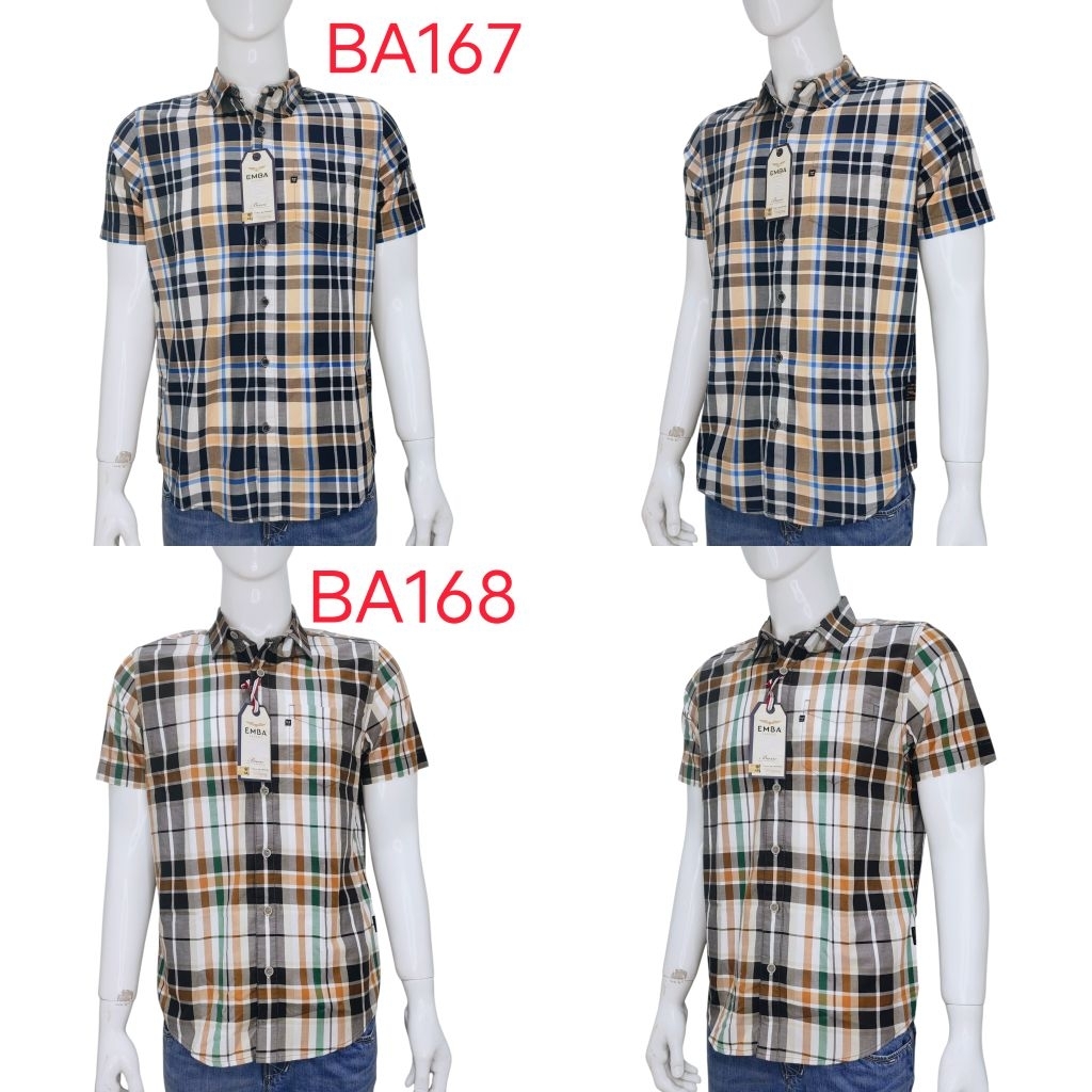 KEMEJA Emba Classic เสื้อเชิ้ตผู้ชาย BA167 BA168