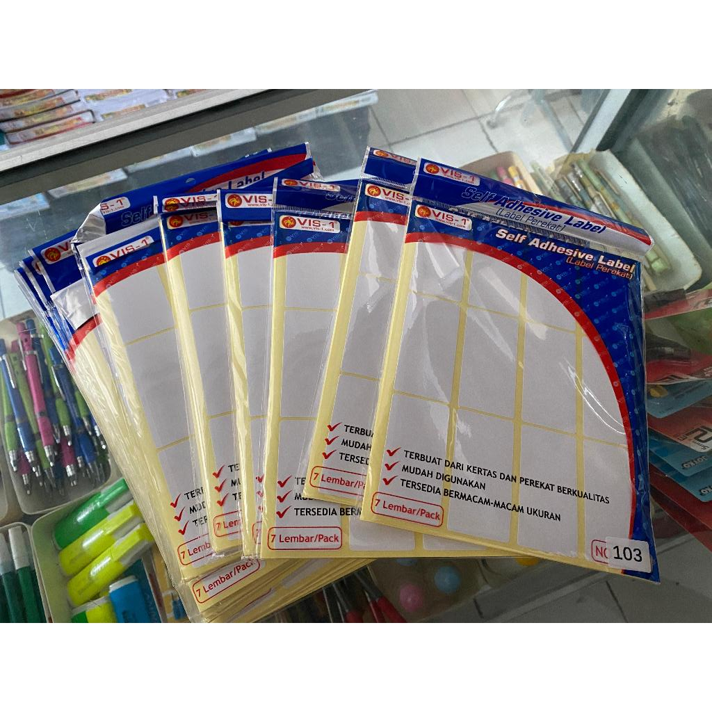 VIS-1 NAME LABEL STICKER/ ราคา LABEL N0,103