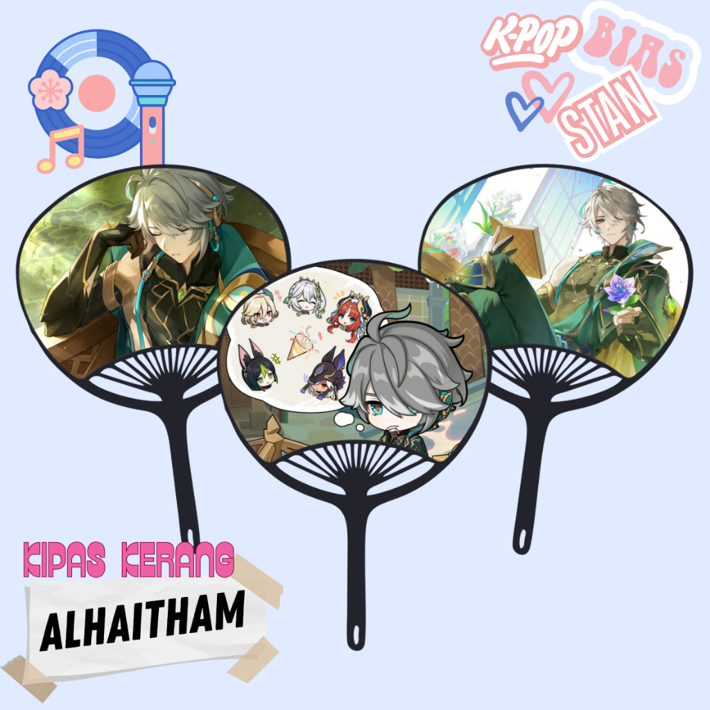 Alhaitham Genshin Impact พัดลมเปลือกหอยกันน้ํา