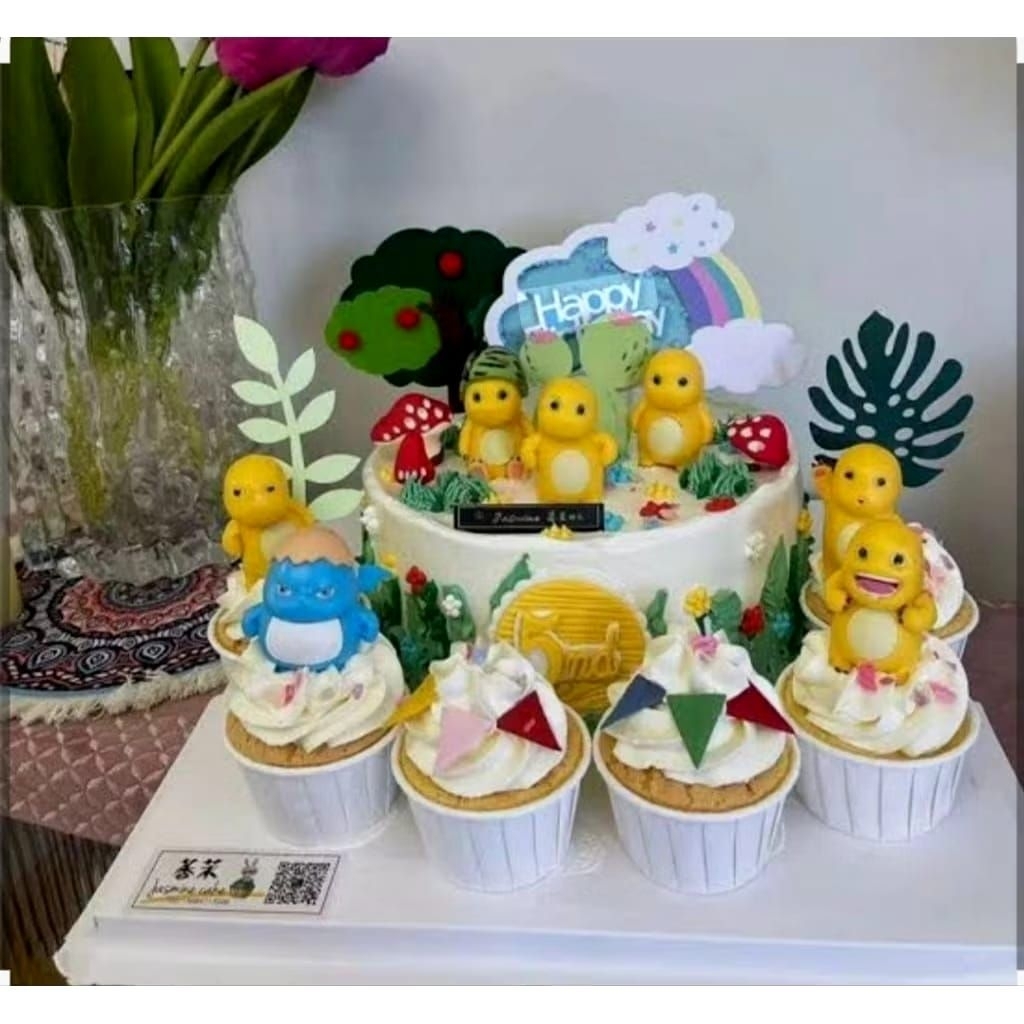 Nailong Topper Figure สําหรับตกแต่งเค้กวันเกิด 1 ชุด มี 7 ชิ้น