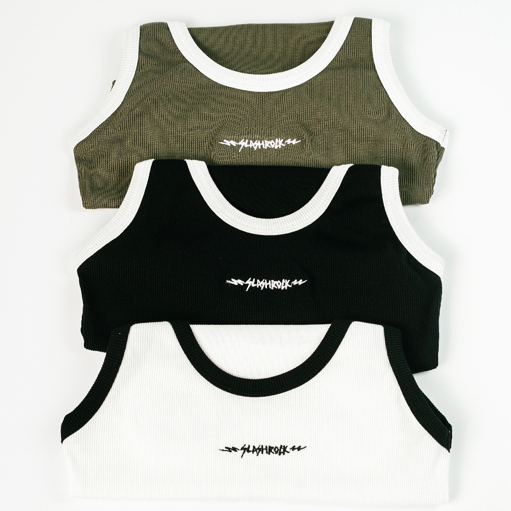 SLASHROCK Tanktop Crop Ribbed Knit - OG Tanktop Crop