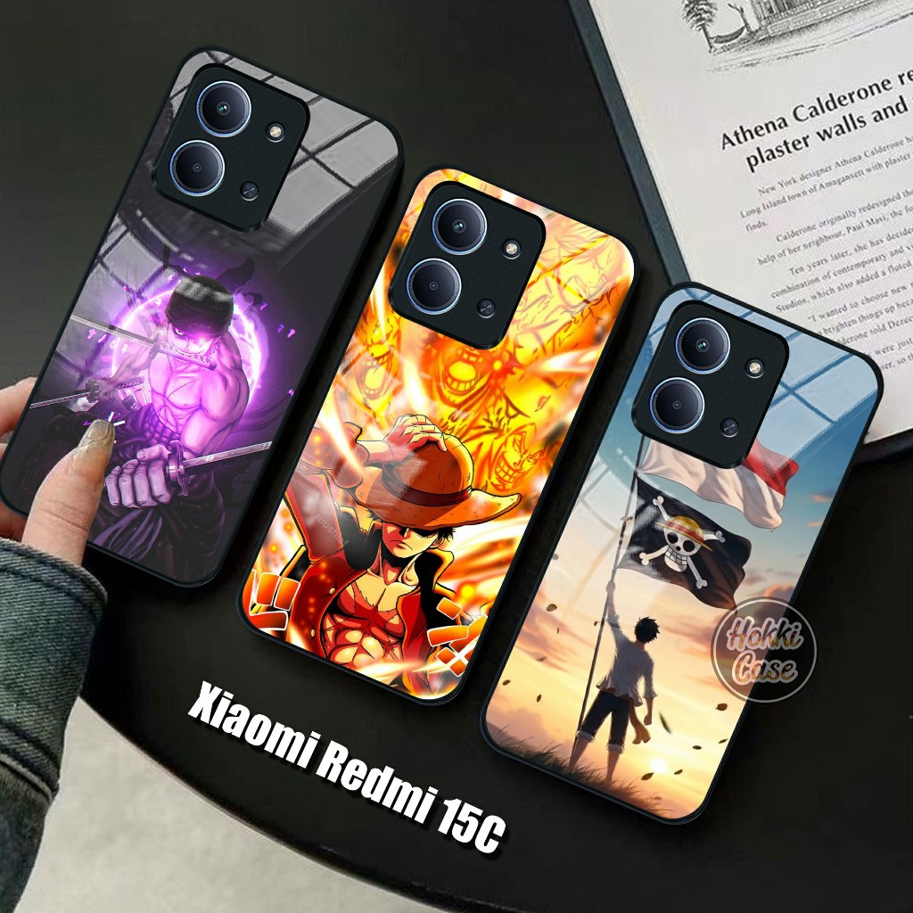 เคส HP Redmi 15C One Piece Motif - เคส Redmi 15C Glass Softcase - เคสโทรศัพท์ Redmi 15C - เคส Redmi 