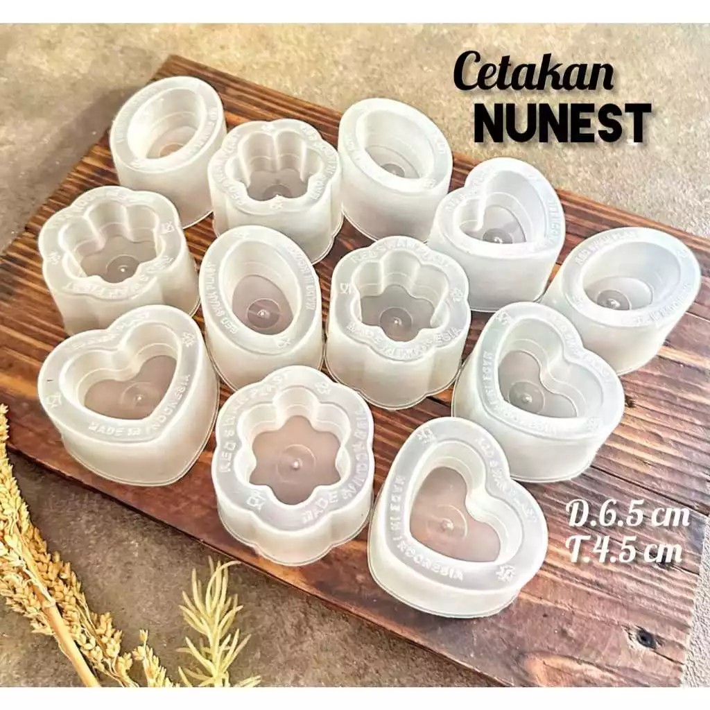 [เนื้อหา 12] รอบวงกลมดาวดอกไม้แม่ชีสต์แม่พิมพ์เค้กสี่เหลี่ยมชุดพลาสติก 6.5 ซม. / แม่พิมพ์พุดดิ้ง Agar Ager Agar2 Ager2 Jelly Sullan Jelly Square Round Circle Star Flower Nest BL / Putu Ayu แม่พิมพ์เค้กนําเข้า เค้กเค้ก