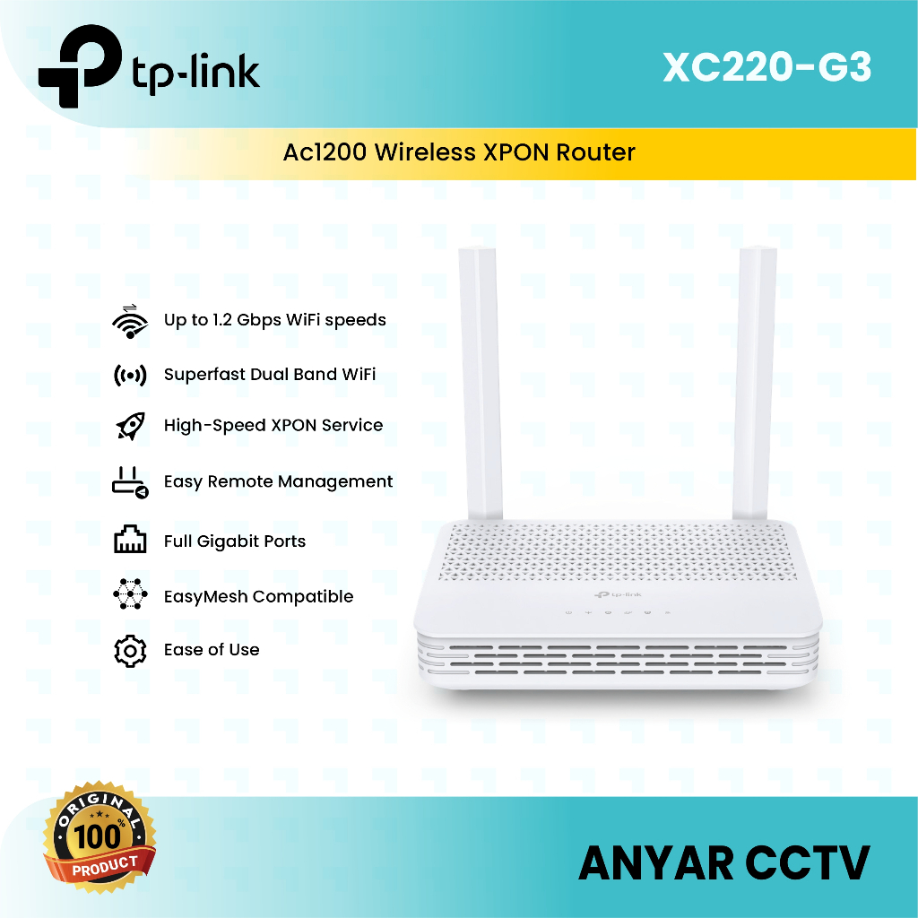 TP-Link XC220-G3 AC1200 เราเตอร์ XPON ไร้สาย