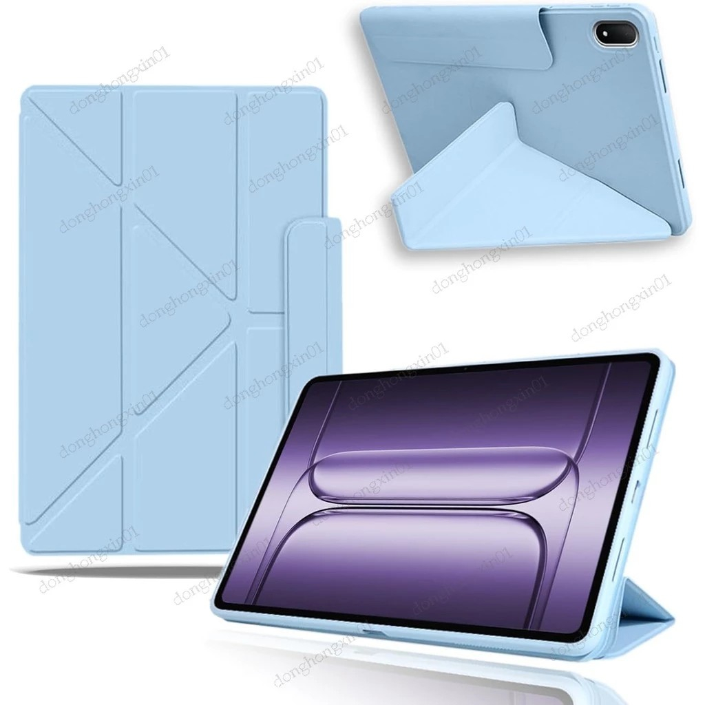 Samsung Galaxy Tab A9/Tab A9 Plus/Tab A8 LTE X200 X205/Tab A7 Lite Flip Case Simple Buckle 3 Y-Fold 