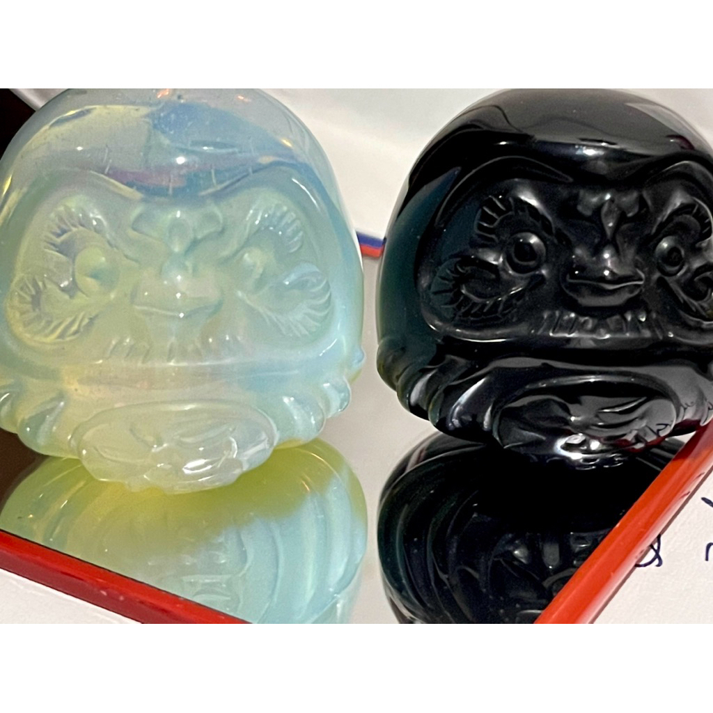 Daruma, Obsidian, Opalite, หินแกะสลักธรรมชาติ, จอแสดงผล Daruma, Daruma ของญี่ปุ่น