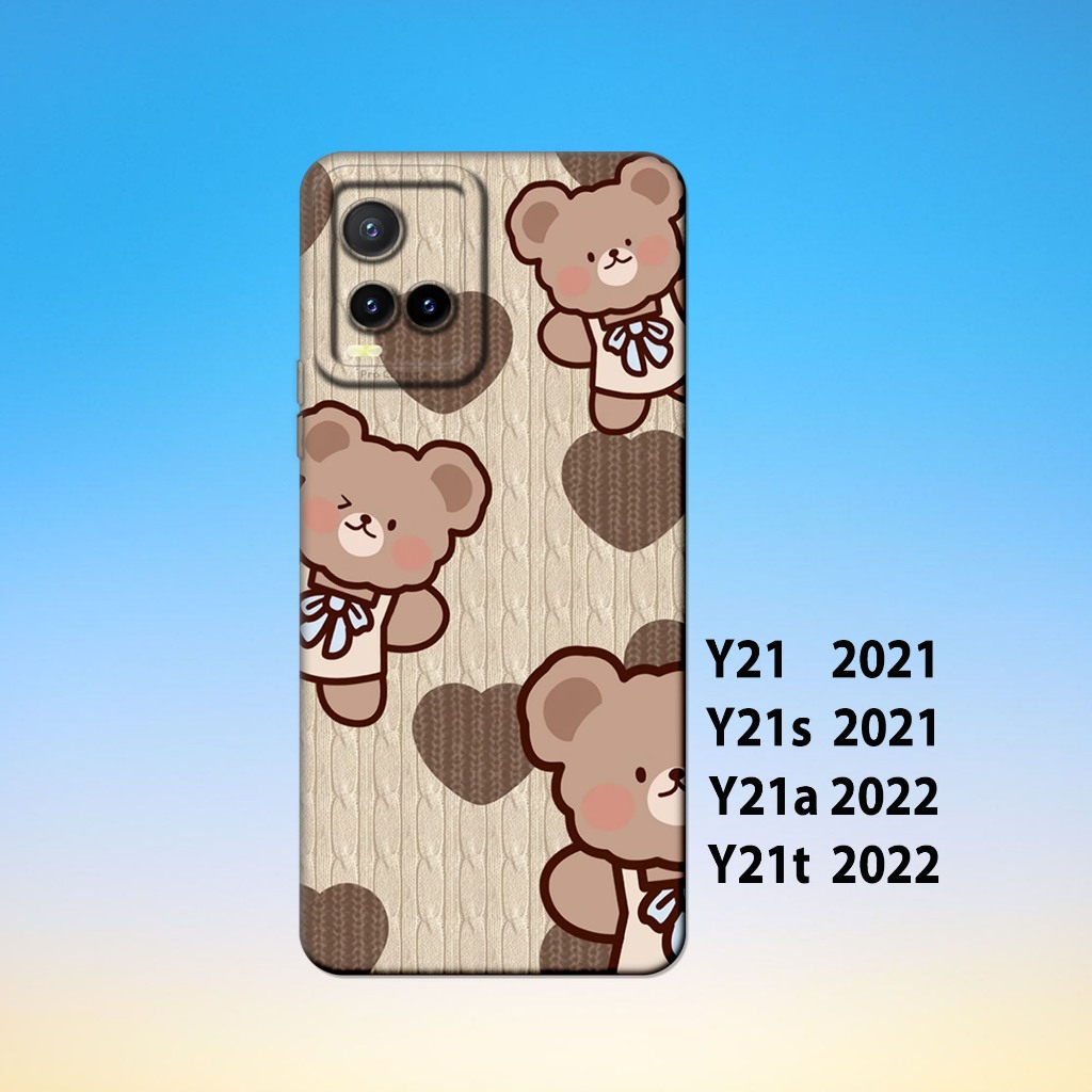 HP Vivo Y21, Vivo Y21S, Vivo Y21A, Vivo Y21T _เคสโทรศัพท์ยางสีดําสุดเท่ ยืดหยุ่น หนา