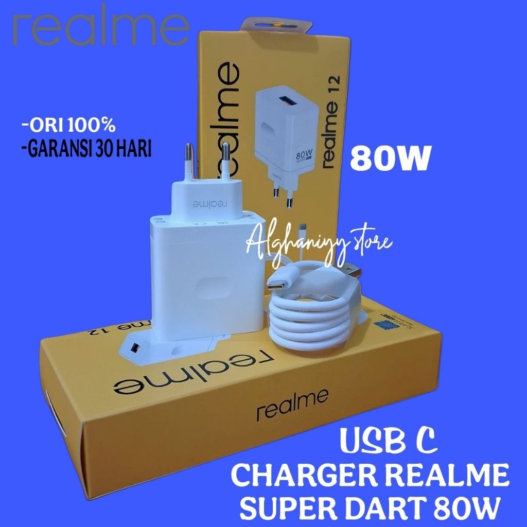 REALME R10 R10 Pro SUPER DART เครื่องชาร์จ USB C REALME 80W ของแท้ 100%