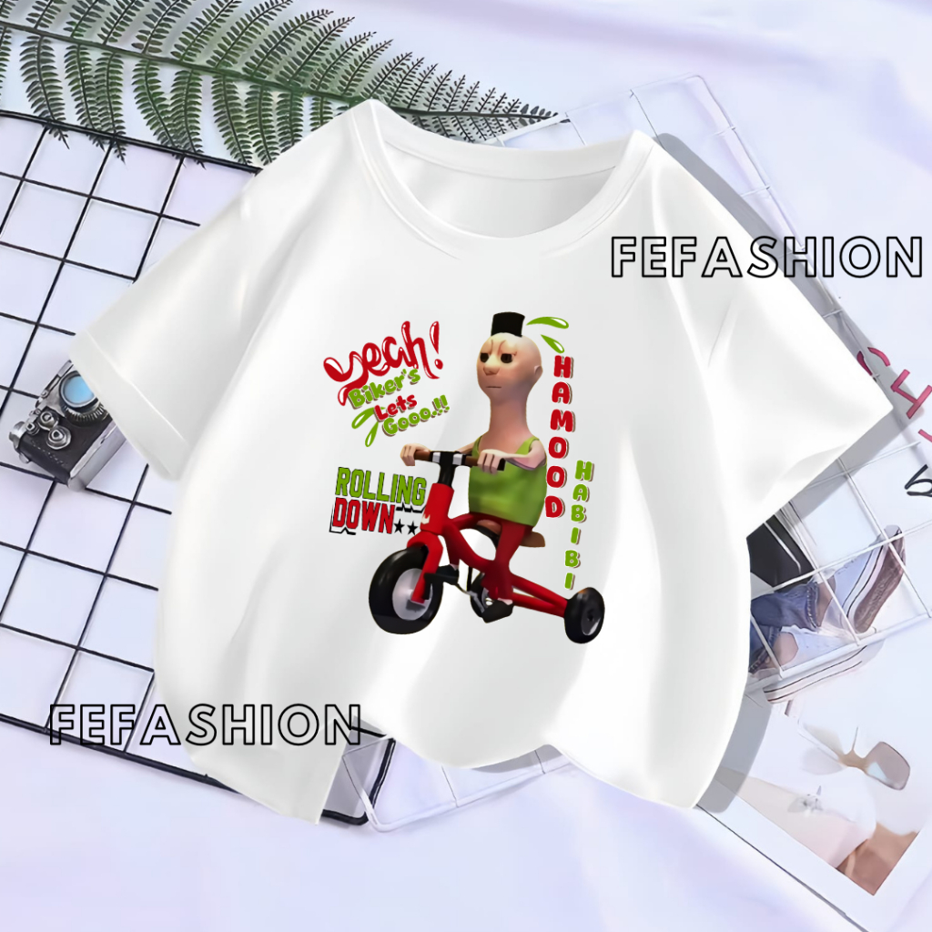 Hamood Habibi Rolling Down เสื้อยืดเด็กอายุ 2-16 ปีชายหญิง U Nisex เสื้อยืดเด็ก