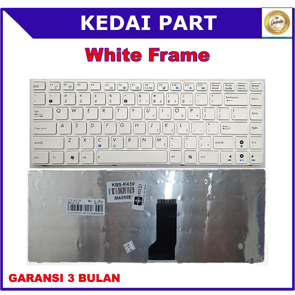 Asus K43 P31 P42F P42JC P43 U30 U30j U30JC U30S U31F U31SD U32 U32U U35 U41 U80 UL30T UL30V UL30T สี