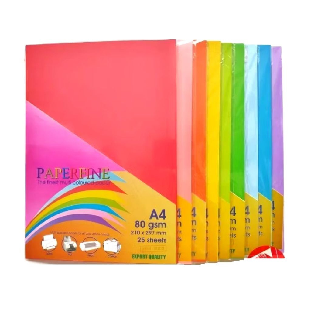 PAPERFINE 80gram A4 Color HVS Paper 25 แผ่น