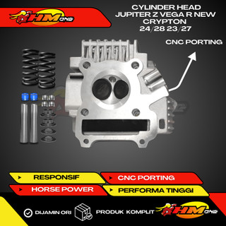 cylinder head hmone Jupiter Z Vega R New Crypton cnc porting 23/27 24/28 blok head original