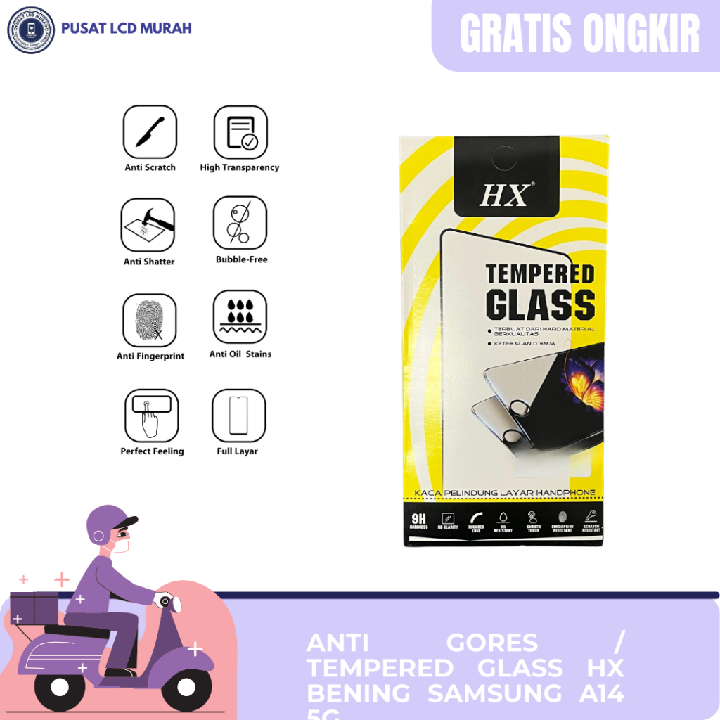 ANTI-SCRATCH / TEMPERED GLASS HX CLEAR SAMSUNG A14 5G