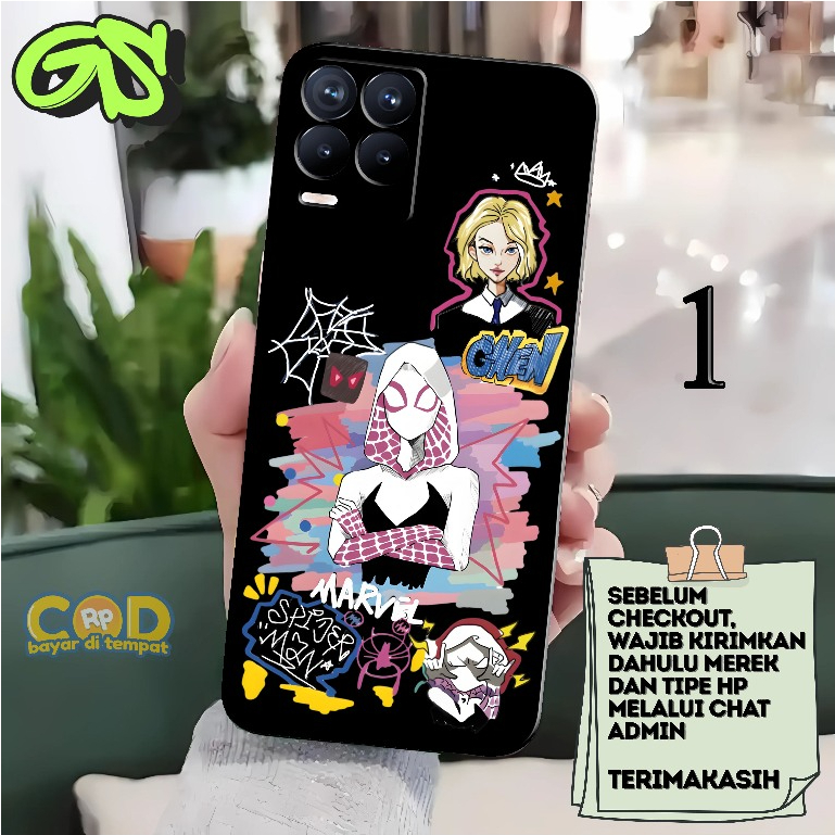 สําหรับ REALME NOTE 60 60X C75 C75X C51S C21Y C11 C12 พรีเมี่ยมซิลิโคนกรณี SPIDER MILES GWEN