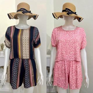 Queen Setelan celana pendek Semi Crop One Set Pendek Wanita Rayon Premium LD&LP 110 One Set Wanita Kekinian