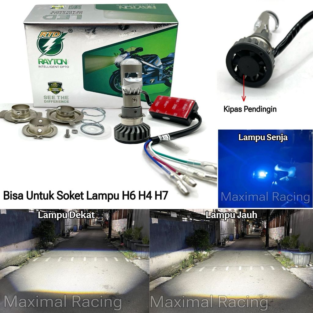 ไฟหน้า LED Rayton M9 RTD H6 H4 H7 Led