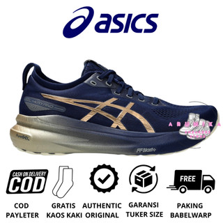 Sepatu Lari Pria Gel Kayano 31 Platinum Navy Original