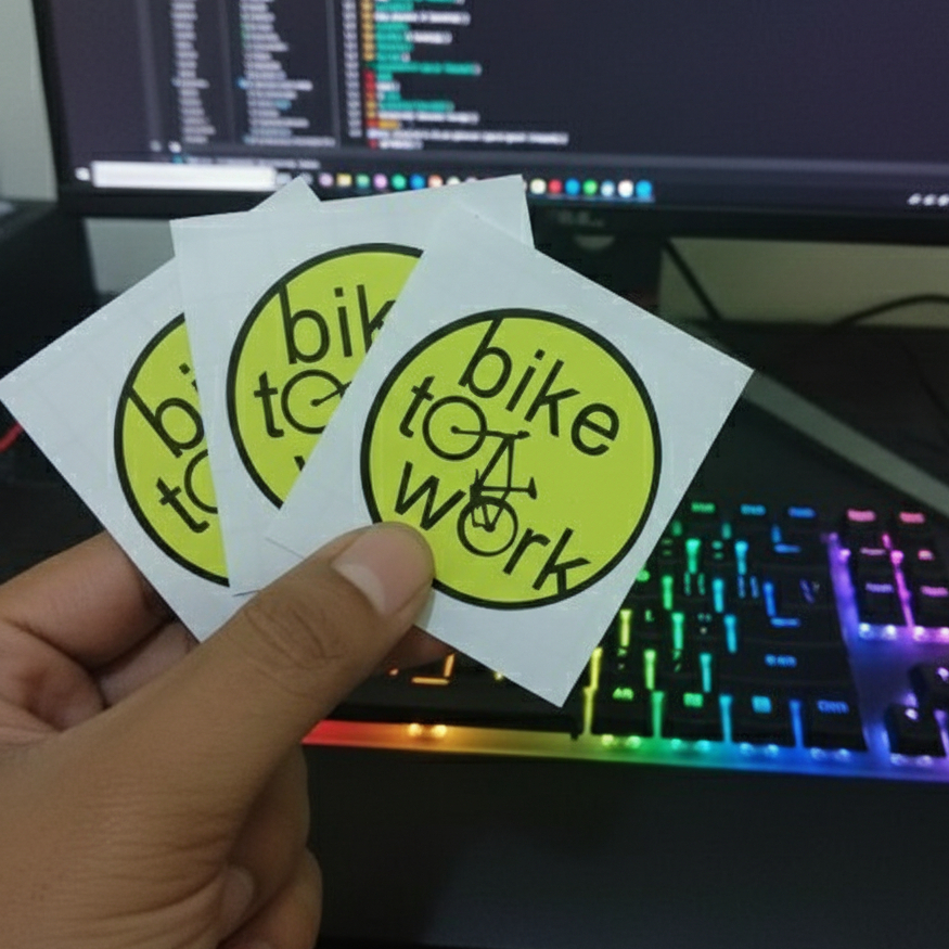 สติ๊กเกอร์ BIKE TO WORK สติ๊กเกอร์ตัด
