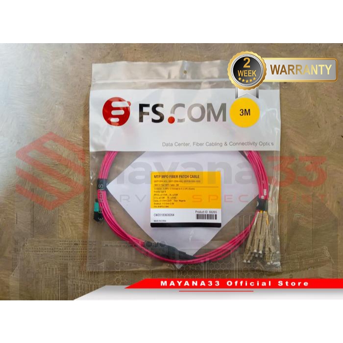 สายแพทช์ไฟเบอร์ MPO-12 หญิง 4 LC UPC Duplex เหมาะสําหรับ QSFP-SR4-40G QSFP-CSR4-40G QSFP-SR-100G 3Me