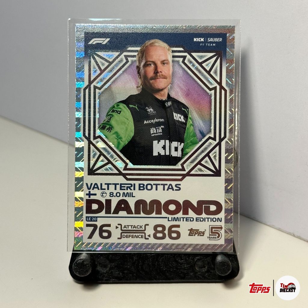 F1 Turbo Attax Card 2024 - Valtteri Bottes Diamond Card ฟอยล์เพชร