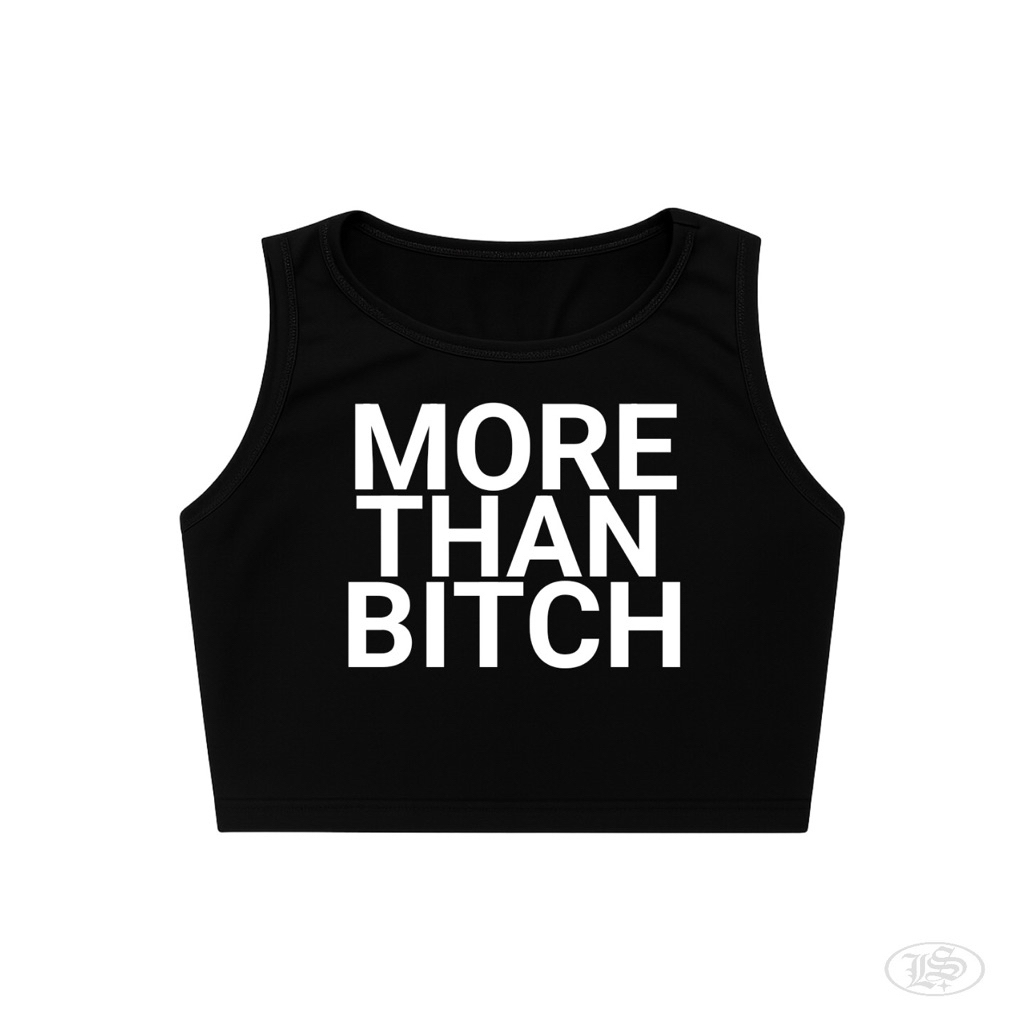 LXNTX เสื้อครอป เสื้อครอปสตรี More Than Btc Black ฟรีสติ๊กเกอร์