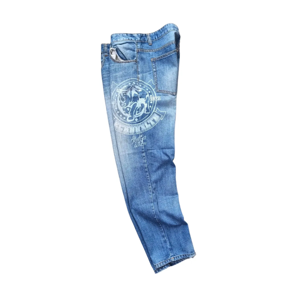 ECKO UNLIMITED - Jeans Long Jeans Baggy Jeans Blue Washed Size 35