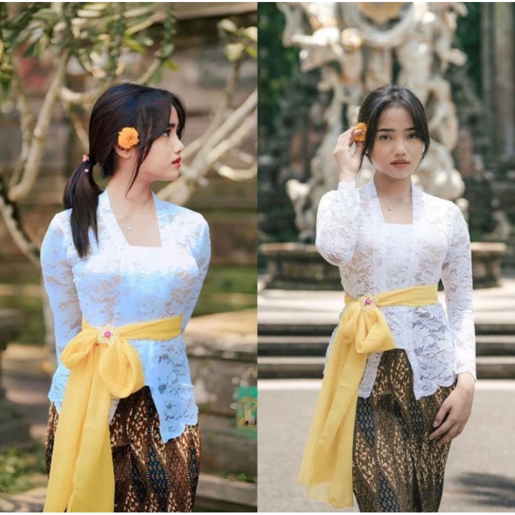 Kebaya only / ผ้า kebaya / kebaya รับปริญญาแขนยาว