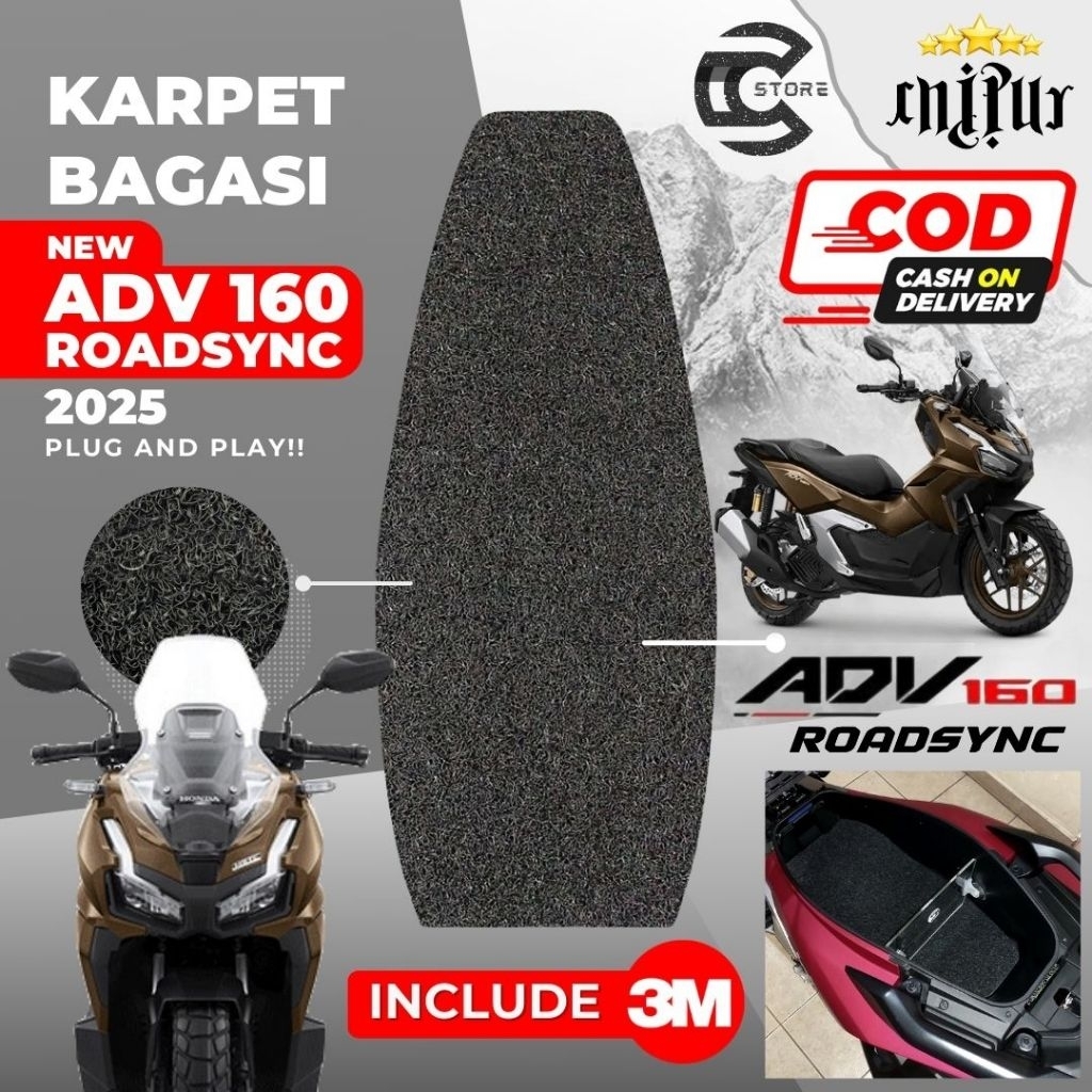 ADV 160 ใหม่ 2025 พรมท้ายรถ / ADV 160 ROADSYNC พรมก๋วยเตี๋ยว / ADV 160 2025 อุปกรณ์เสริม / ที่เก็บขอ