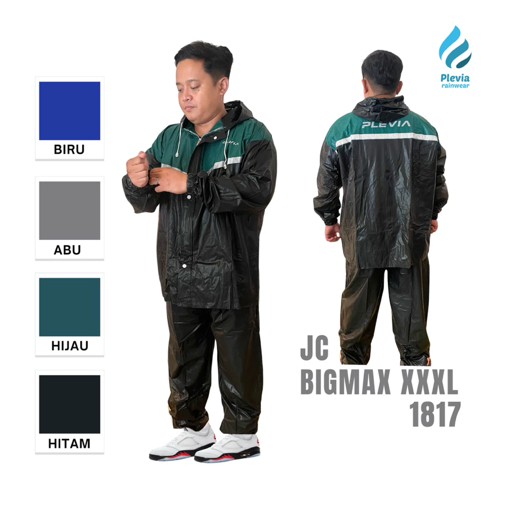 PLEVIA Bigmaxx XXXL เสื้อกันฝนผู้ใหญ่ รุ่น 1817 เสื้อและกางเกง thumbnail 3