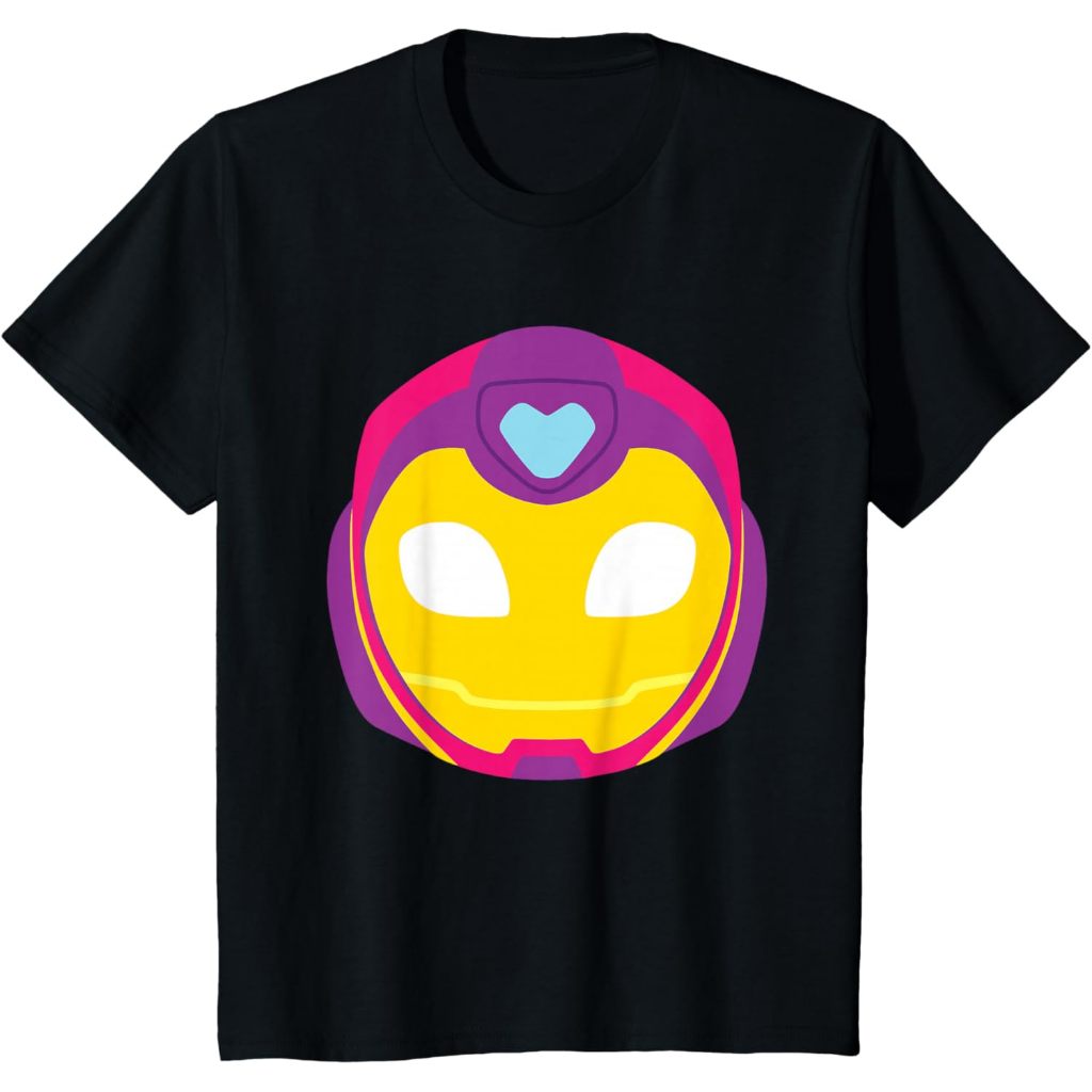 เสื้อยืด Marvel Iron Man และเพื่อนที่ยอดเยี่ยมของเขา Ironheart Big Face