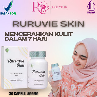 Ruruvie Skin Whitening Vitamin 30 Kapsul Mencerahkan Kulit BPOM Original