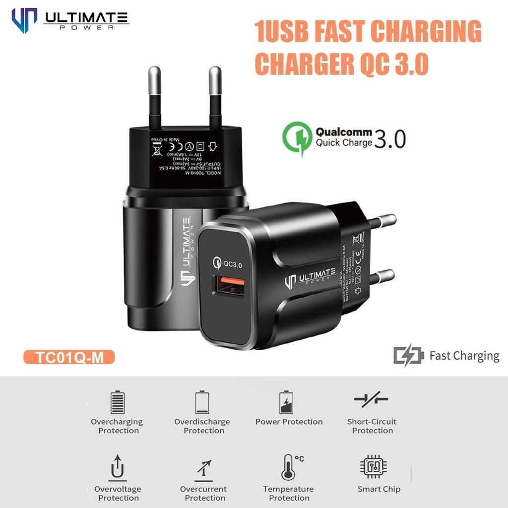 Ultimate Charger TC01Q-M 1USB Fast Charging QC 3.0