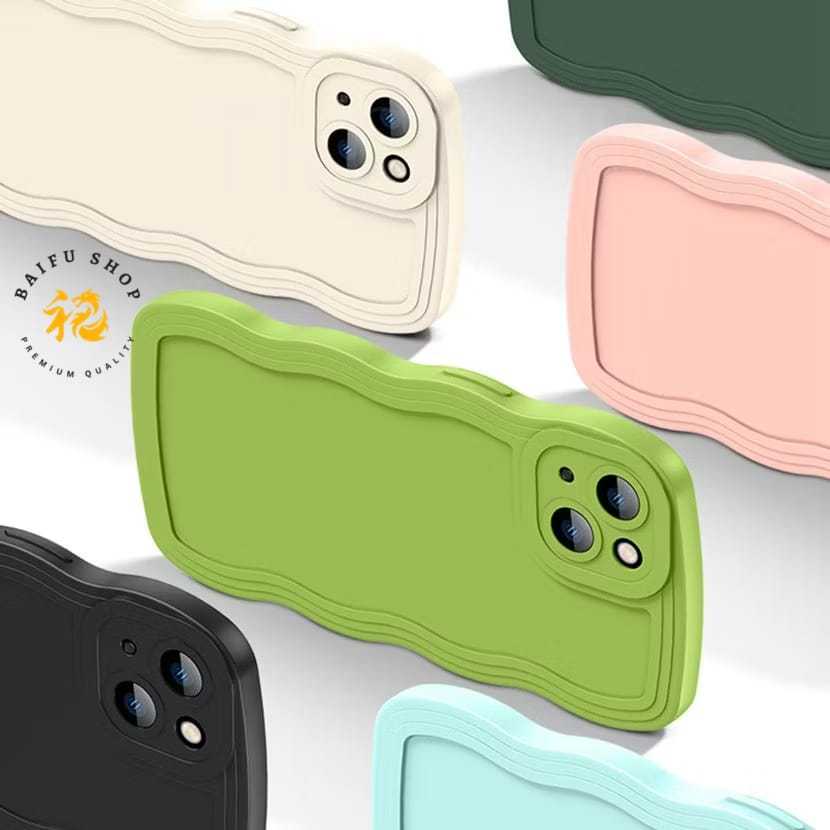 IPhone XS MAX 11 12 13 14 PRO PROMAX PLUS WAVY COLOR WAVE SOFTCASE BS