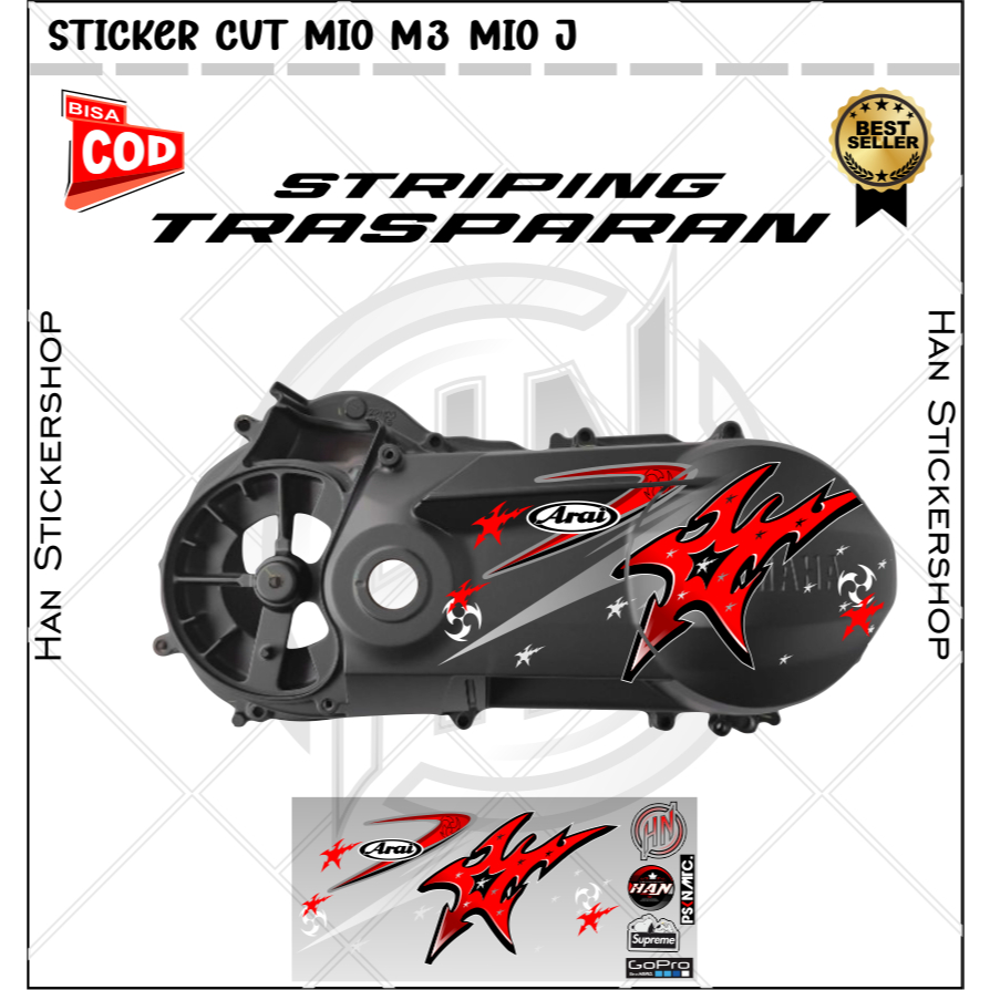 Cvt สติ๊กเกอร์ใส All Mio M3 / Mio J Sticker Variation With Simple Patrex Star Design