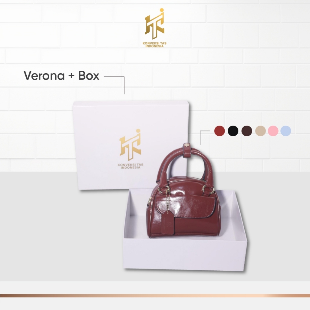 แถมกล่อง!! Verona กระเป๋าสะพายข้างผู้หญิงหนังหรูหรารุ่นหรูหราสุดเก๋กระเป๋าทุกวัน