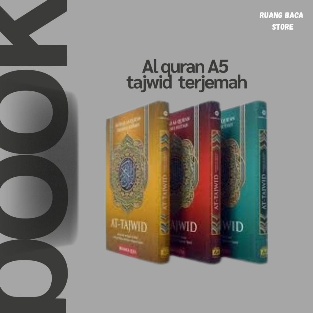Al-Quran Tajwid A5 HC Mushaf Al-Quran At-Tajwid Easy Color Transmul Qura