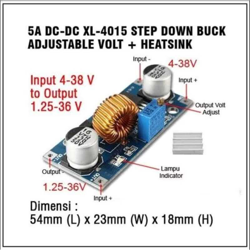 XL4015 DC เป็น DC Step Down Buck Converter 5A XL 4015