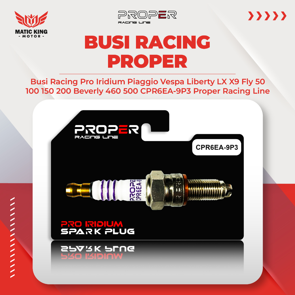 PROPER Iridium Spark Plug Pro Spark Plug Vespa Liberty S Fly 50 LX Mp3 Zip ET4 100 X Beverly 125 150
