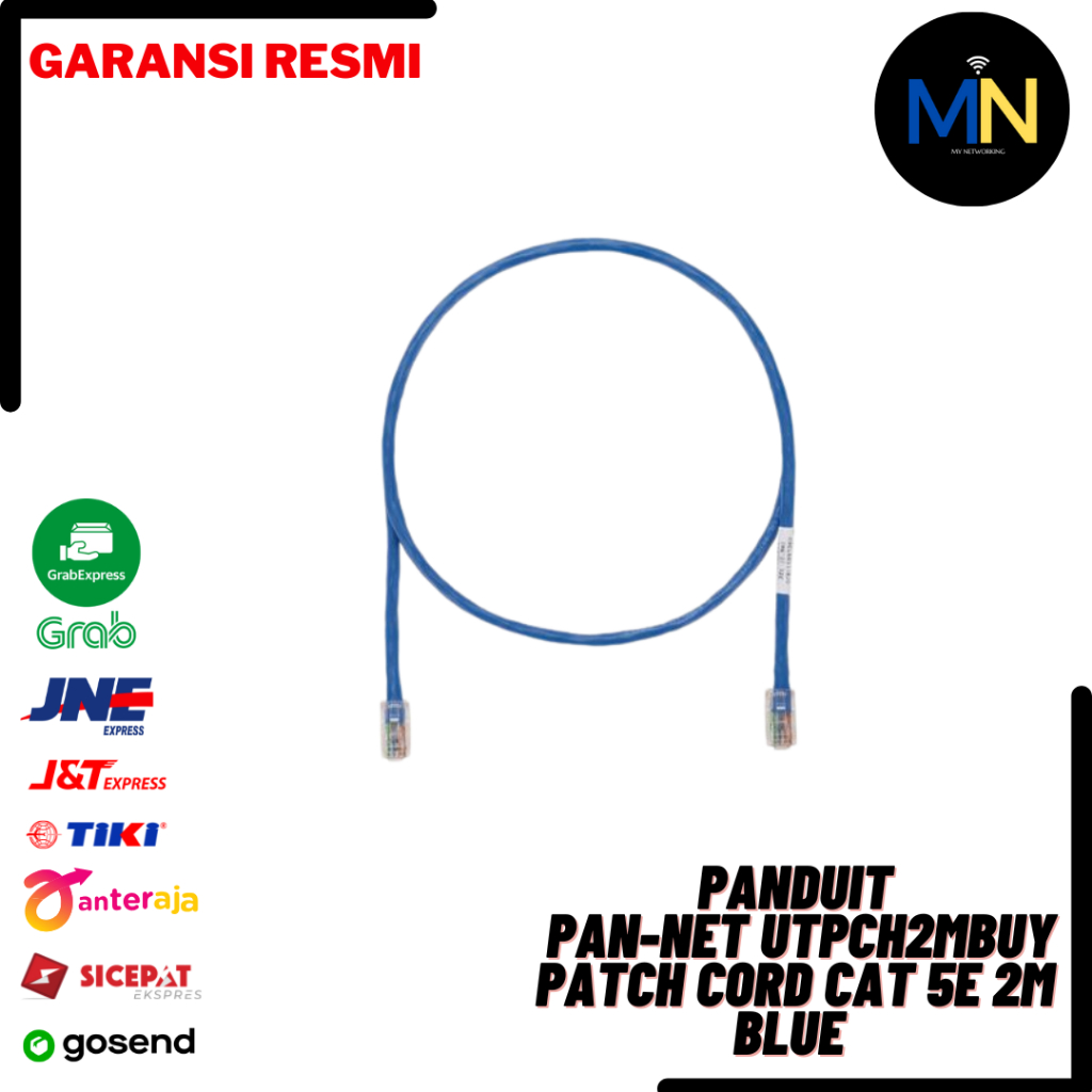 PANDUIT Pan-Net Patch Cord Cat 5e 2 เมตร สีฟ้า UTPCH2MBUY
